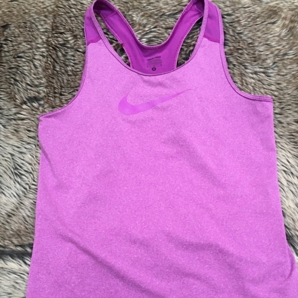 Nike Pro Dri-Fit Purple Fitted Racerback Tank Top Women's XS Athletic Athleisure - Picture 3 of 7